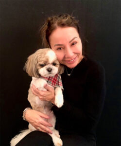 Owner Kim Marinetto with her dog
